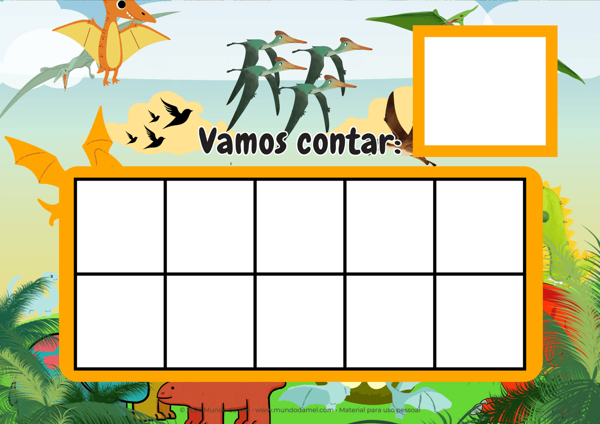 Atividade Jogos de Contar do Kit Dinossauros